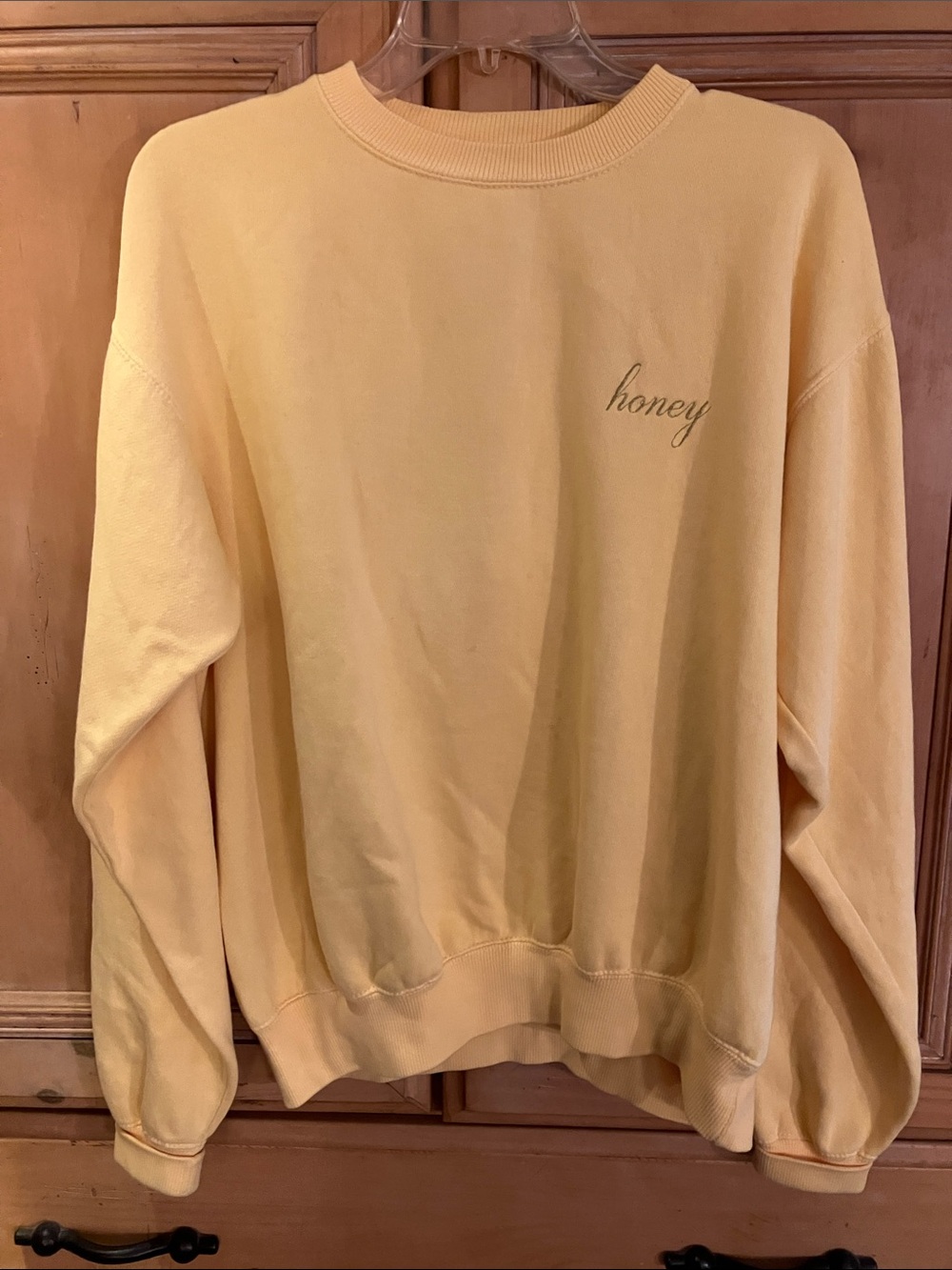 Honey Script Crewneck Sweater - Yellow